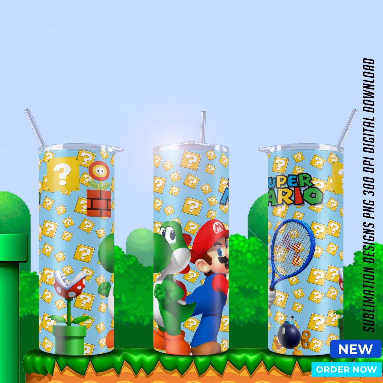 Mario Bros Movie tumblers