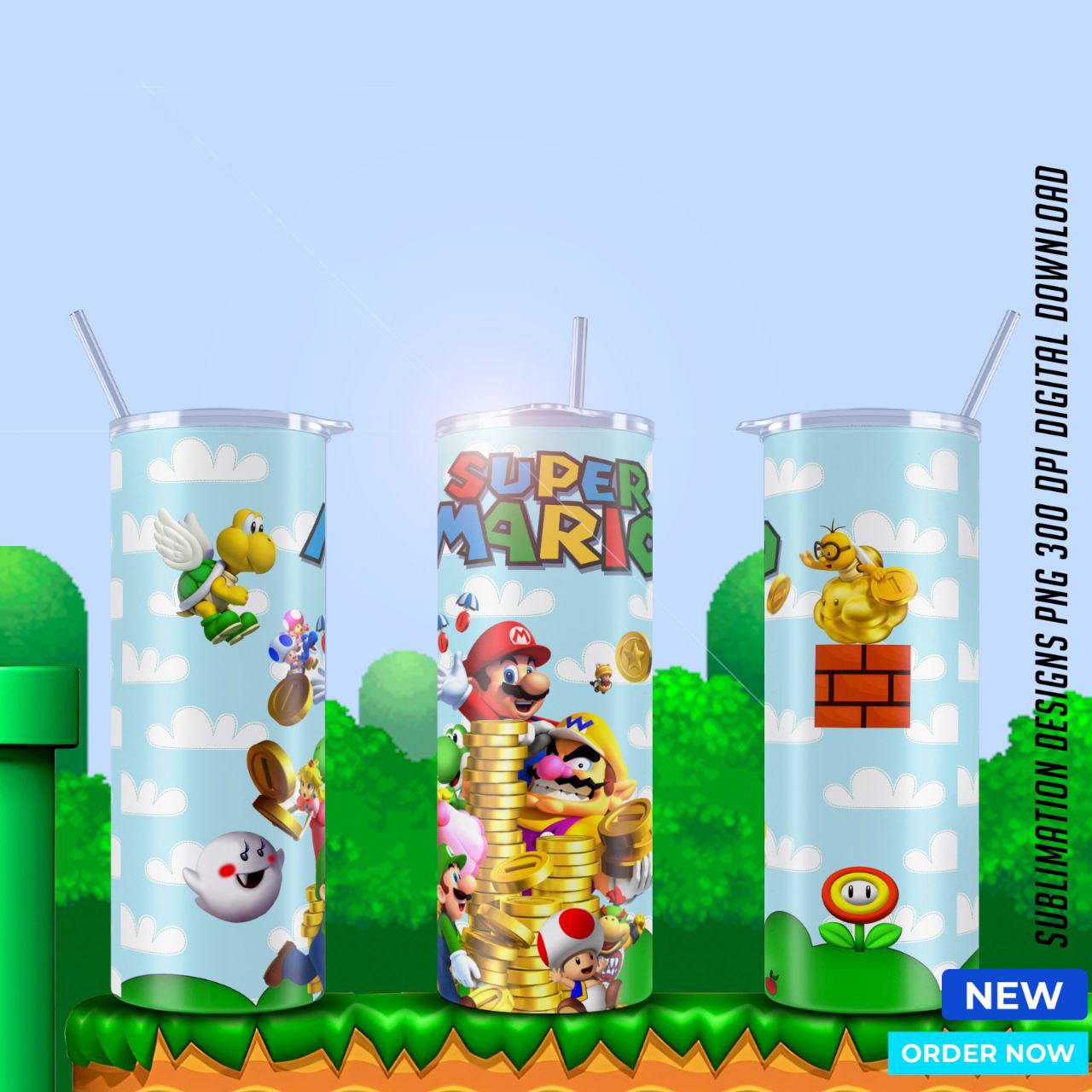 Mario Bros Movie tumblers